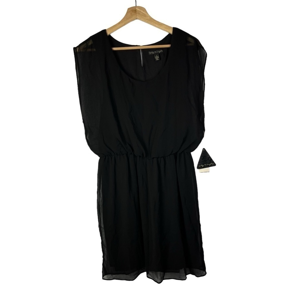 City Triangles Black Short Sleeve Fit & Flare Mini Dress L